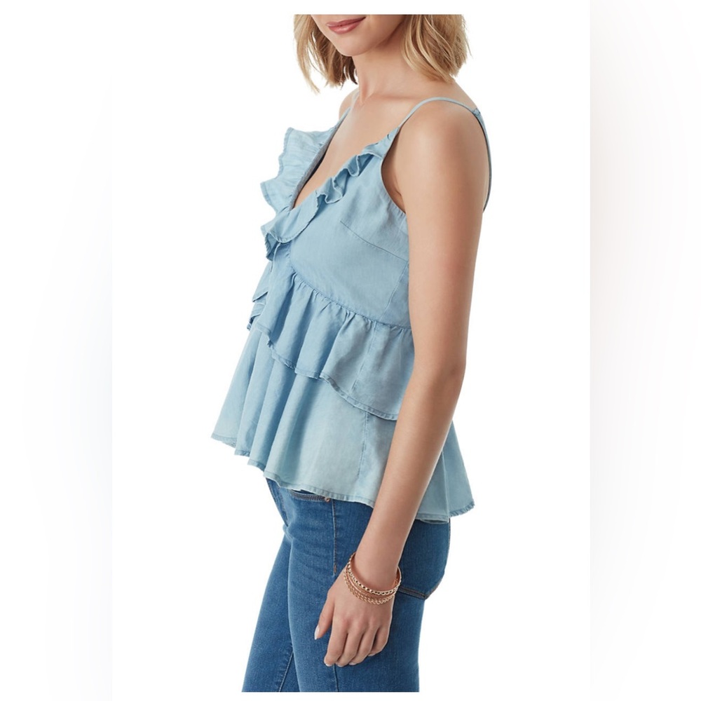 Jessica Simpson Light Blue Ruffle Cami Top - Picture 3 of 10